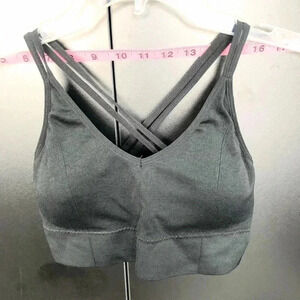 Steve Madden Strappy X-back ,V-neck,removable pads athletic pullover sports bra